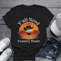 Y'all Need Country Tee 🤠🎶 Sunset Cowboy Hat Shirt - Country Music Shirt