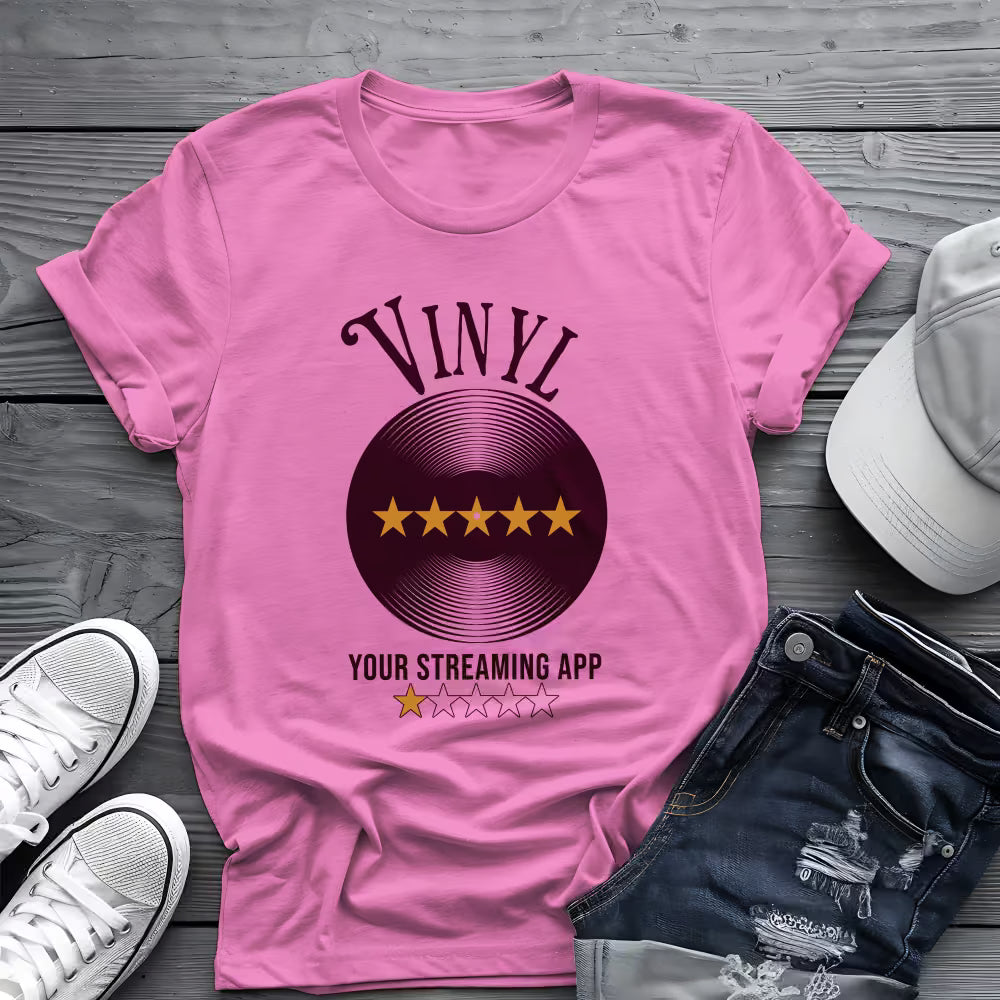 Vinyl vs. Streaming Tee 💿 Funny Music Lover Shirt - Retro Vinyl Shirt