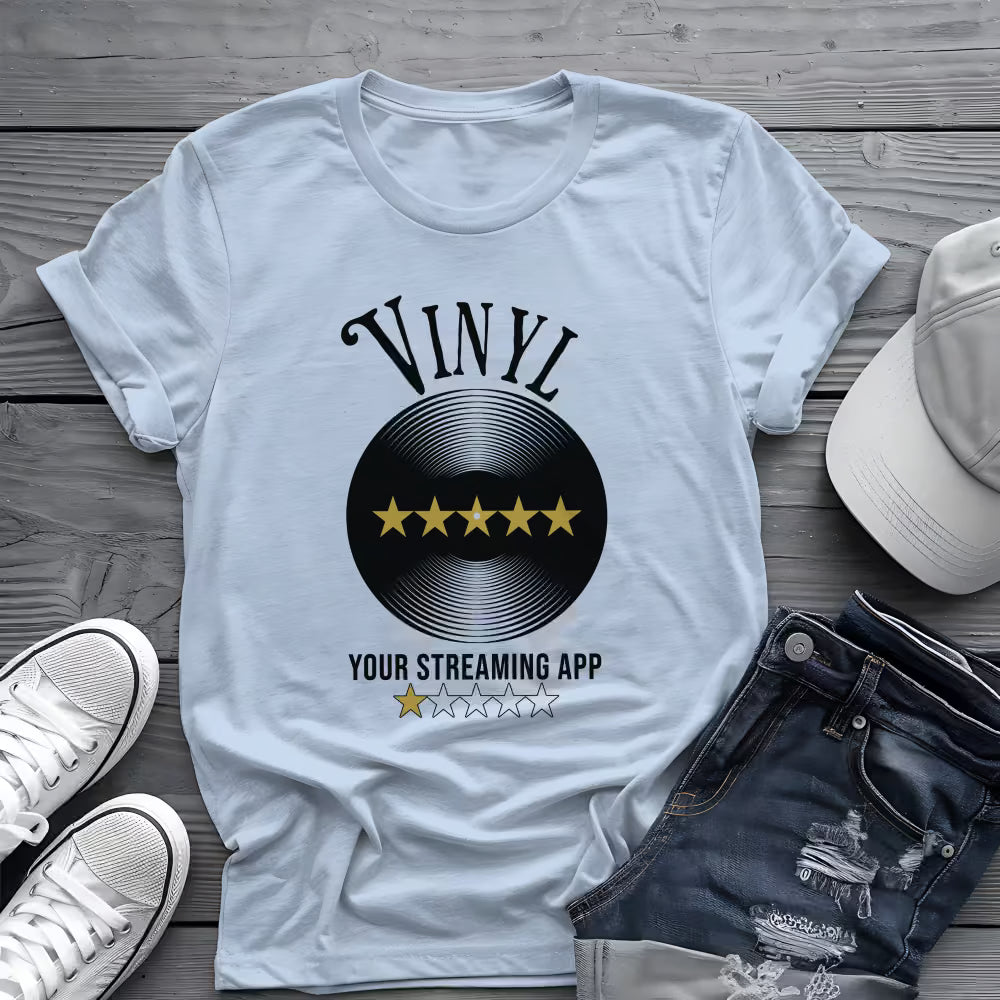 Vinyl vs. Streaming Tee 💿 Funny Music Lover Shirt - Retro Vinyl Shirt