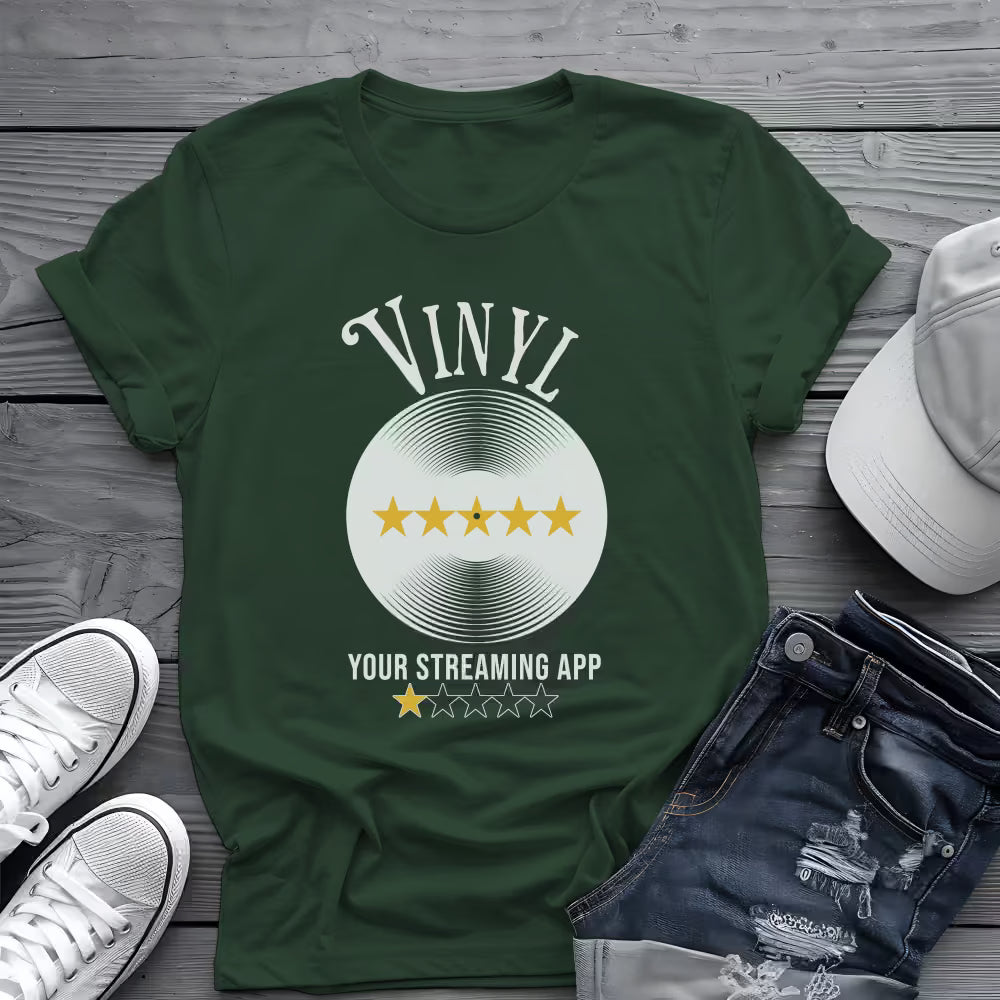 Vinyl vs. Streaming Tee 💿 Funny Music Lover Shirt - Retro Vinyl Shirt