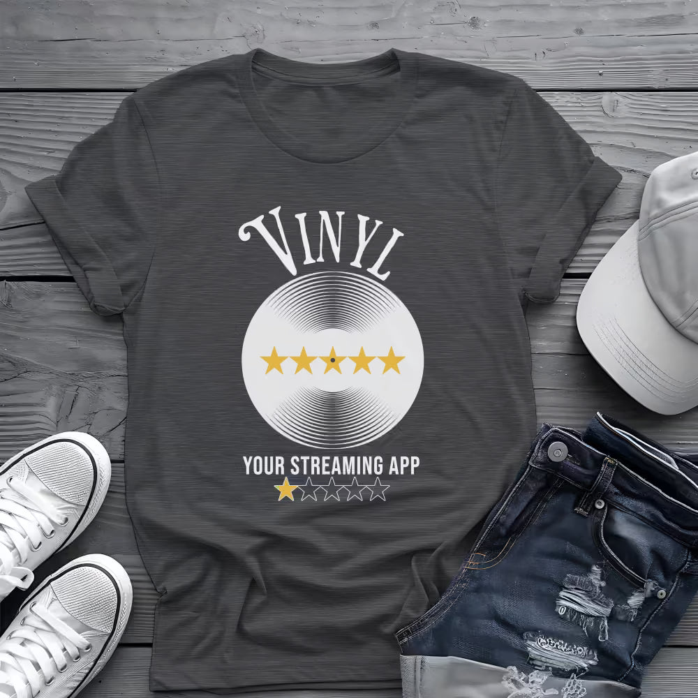 Vinyl vs. Streaming Tee 💿 Funny Music Lover Shirt - Retro Vinyl Shirt