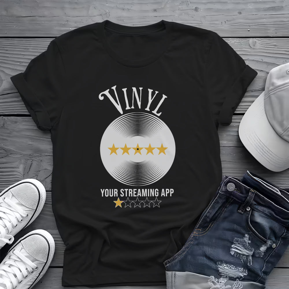 Vinyl vs. Streaming Tee 💿 Funny Music Lover Shirt - Retro Vinyl Shirt