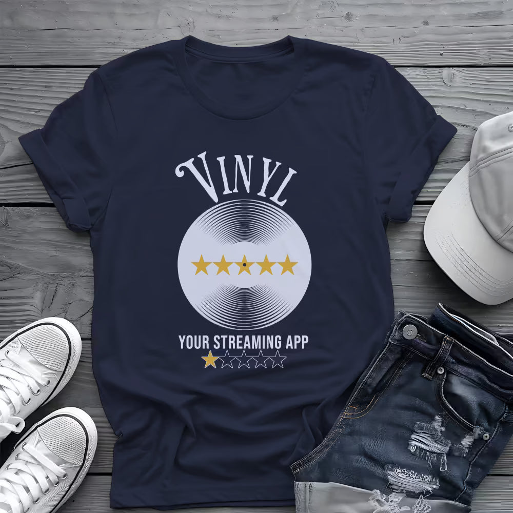 Vinyl vs. Streaming Tee 💿 Funny Music Lover Shirt - Retro Vinyl Shirt