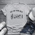 Put On Your Best FACE Tee 🎶 Musical Notes Shirt