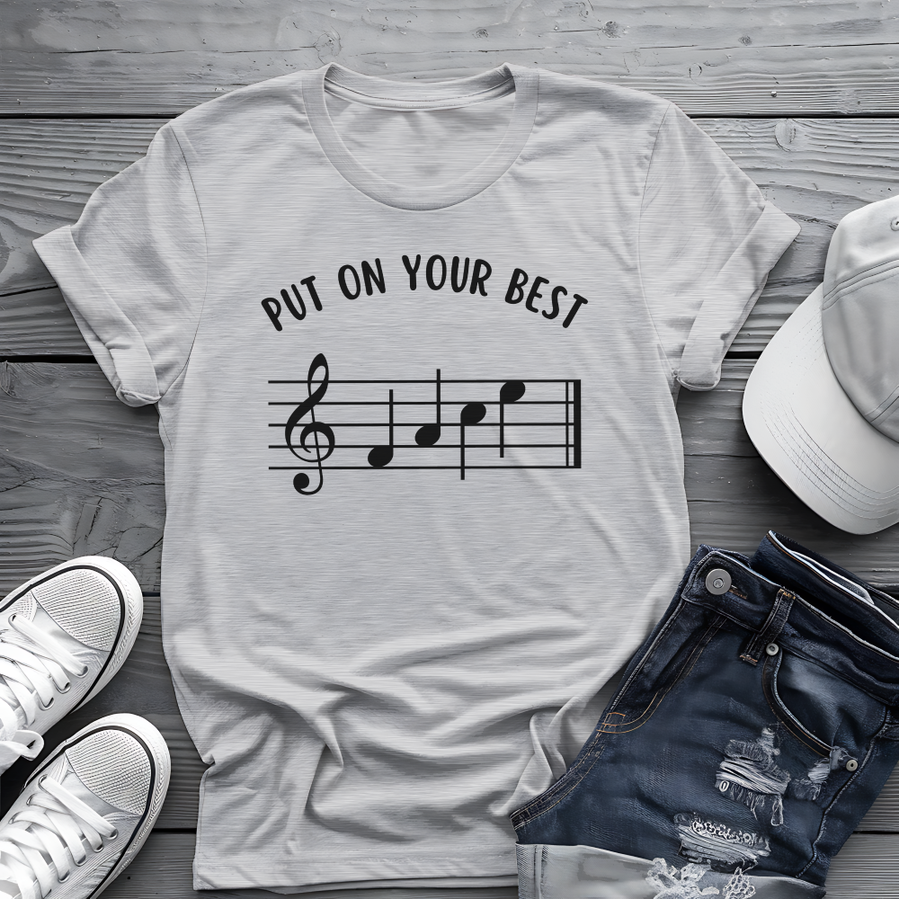 Put On Your Best FACE Tee 🎶 Musical Notes Shirt