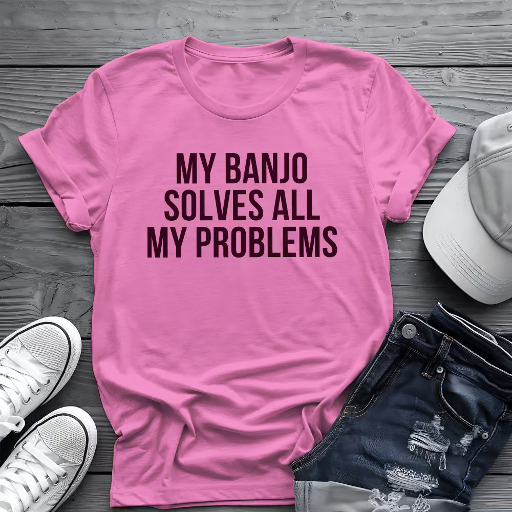 Banjo Problem Solver Tee 🎸 Funny Banjo Player Shirt - Country Music Shirt
