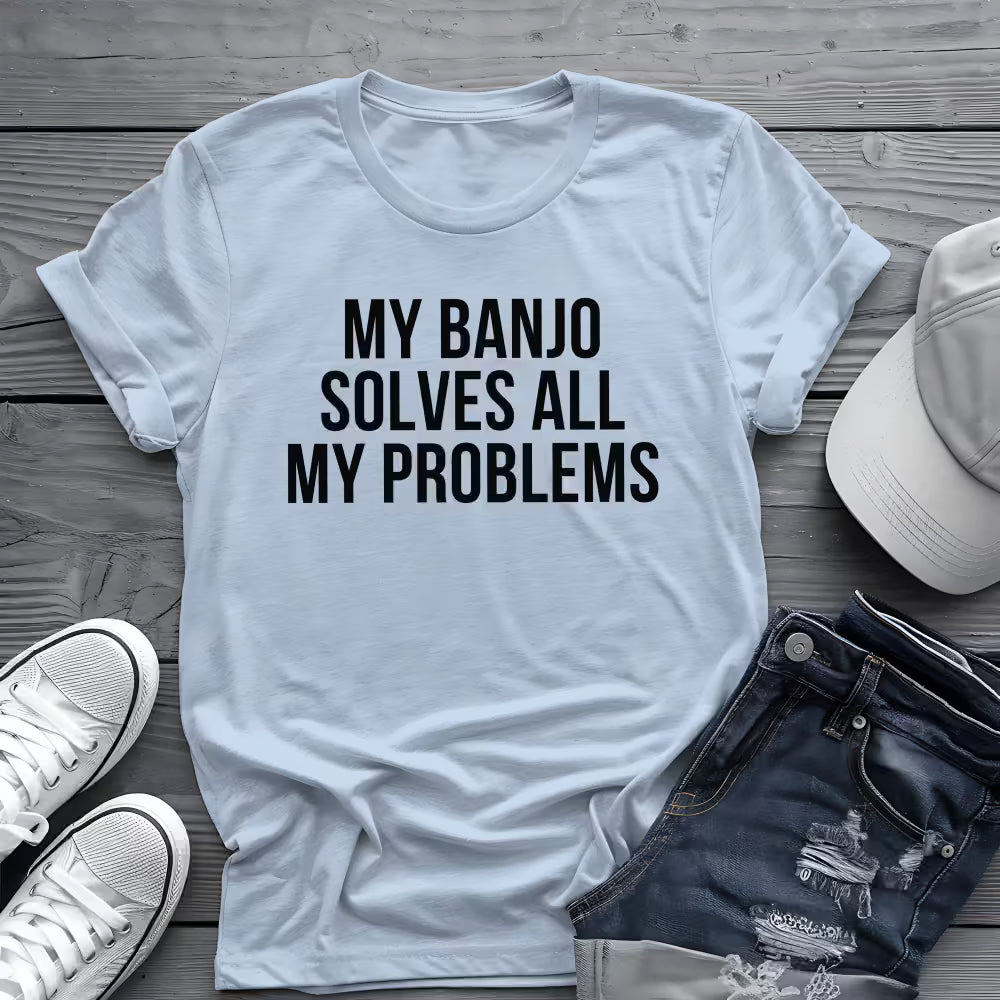 Banjo Problem Solver Tee 🎸 Funny Banjo Player Shirt - Country Music Shirt