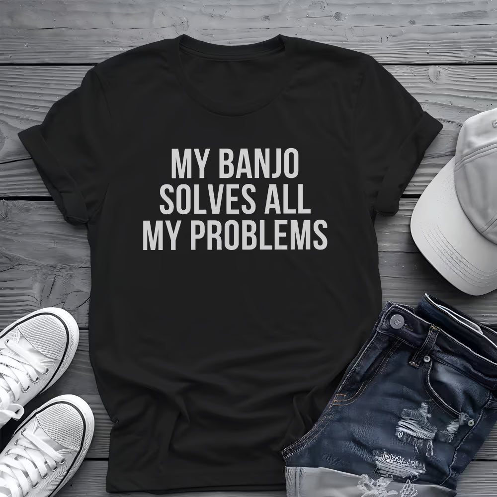 Banjo Problem Solver Tee 🎸 Funny Banjo Player Shirt - Country Music Shirt