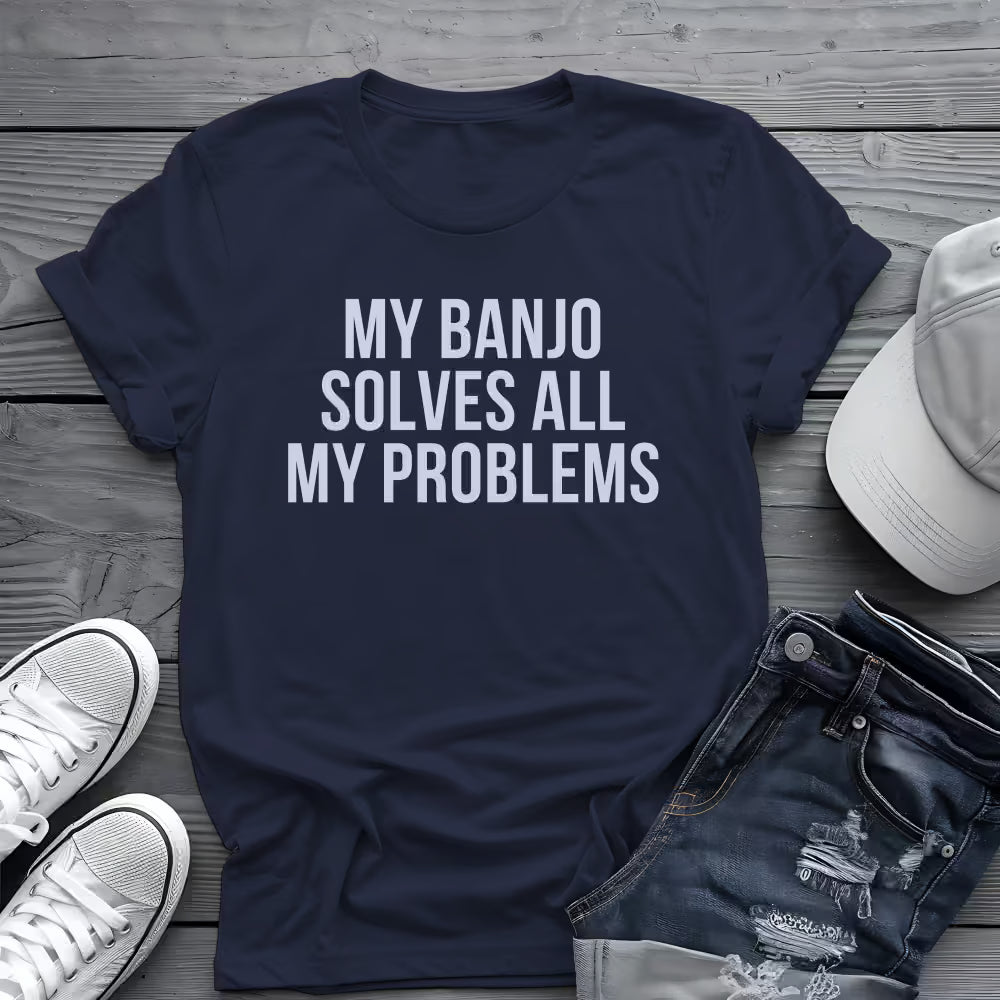 Banjo Problem Solver Tee 🎸 Funny Banjo Player Shirt - Country Music Shirt