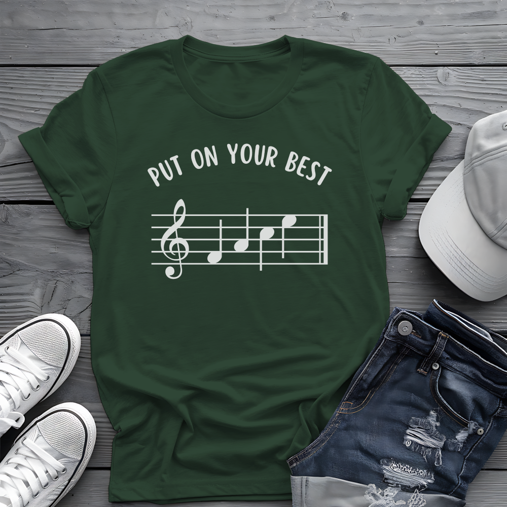 Put On Your Best FACE Tee 🎶 Musical Notes Shirt