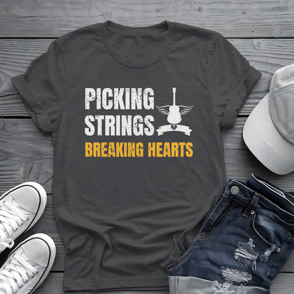 Picking Strings Tee 🎸 Wings Funny Music Shirt