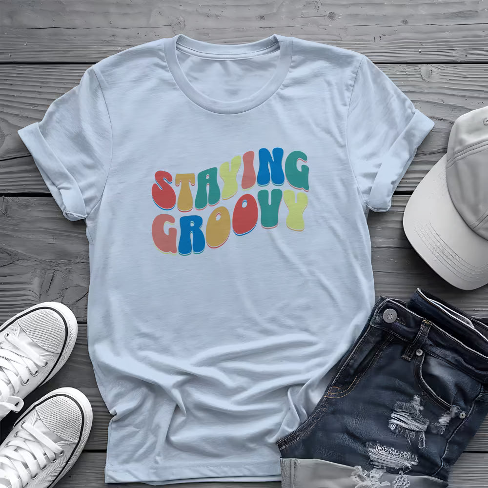 Staying Groovy Tee ✌️ Retro 70s Shirt - Disco Music Shirt