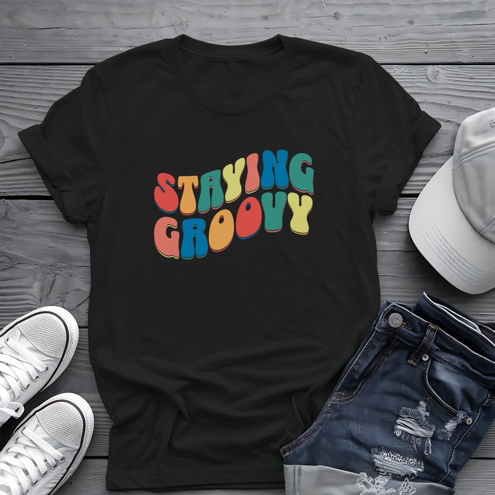 Staying Groovy Tee ✌️ Retro 70s Shirt - Disco Music Shirt