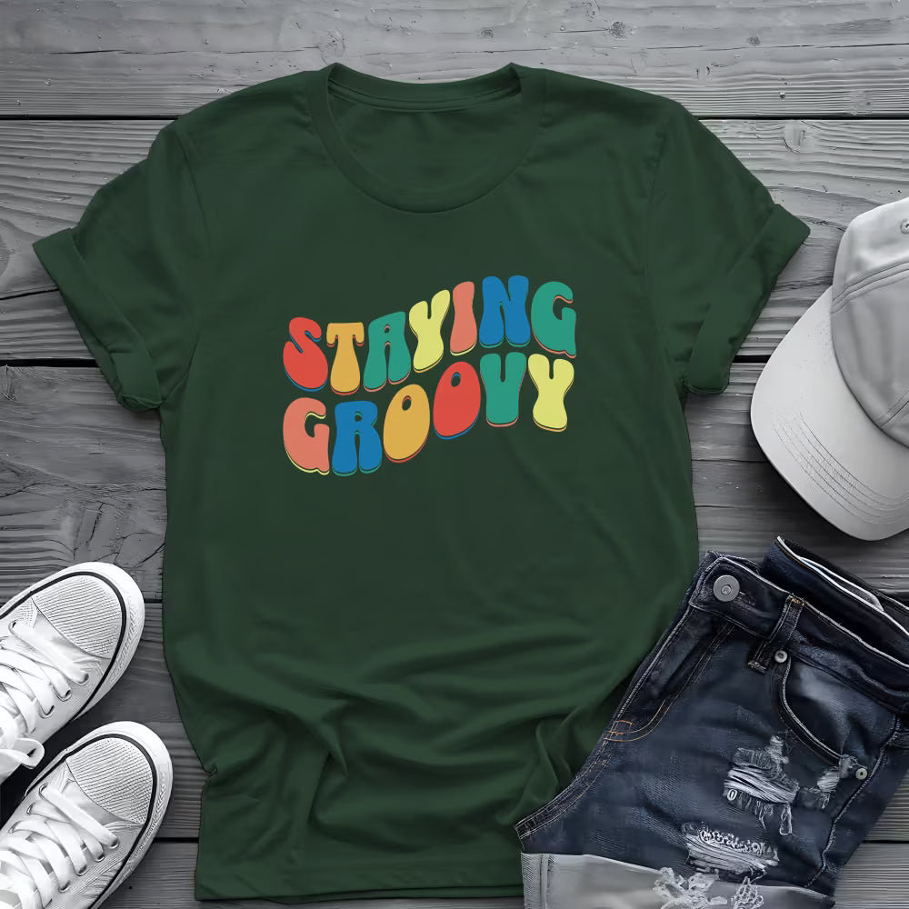 Staying Groovy Tee ✌️ Retro 70s Shirt - Disco Music Shirt