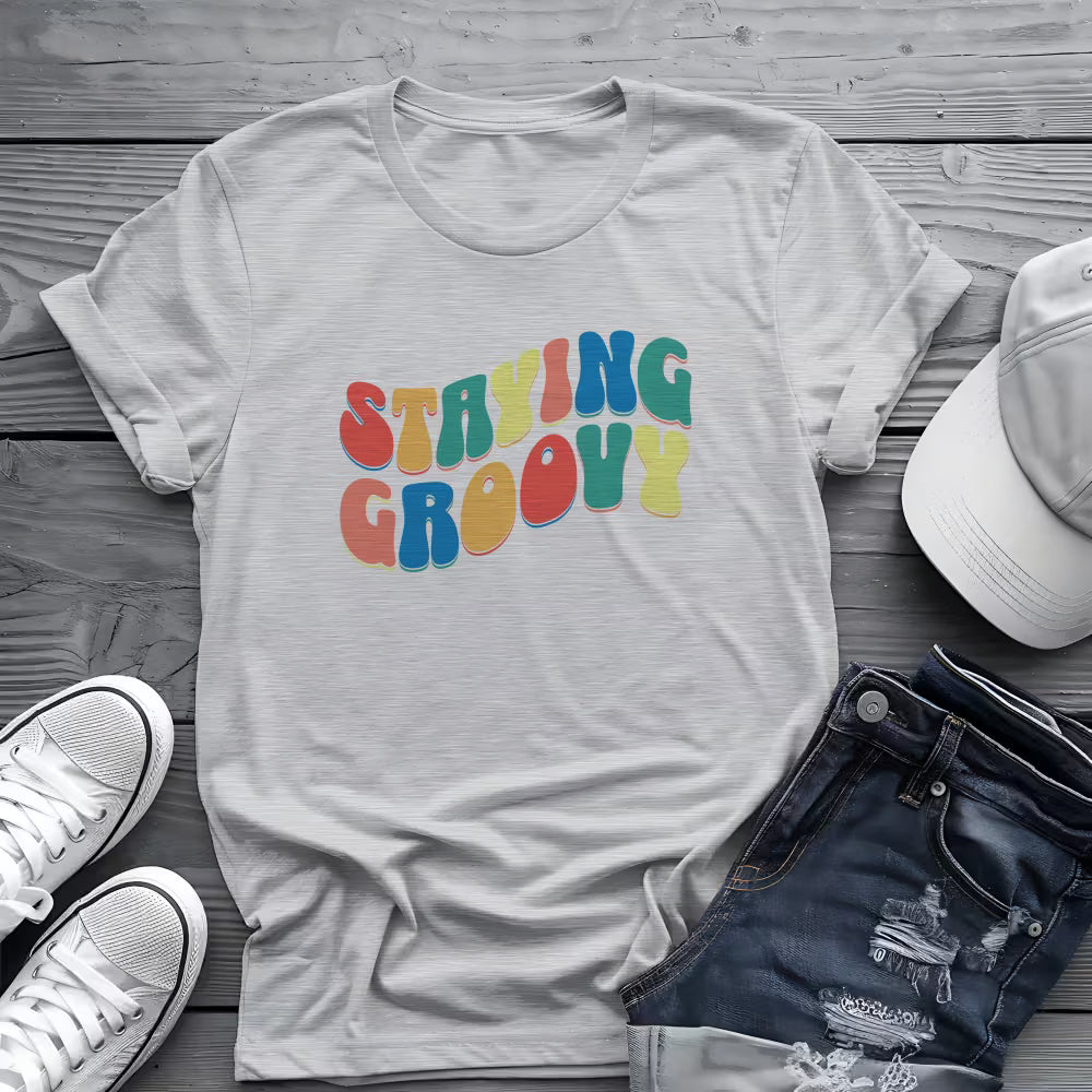 Staying Groovy Tee ✌️ Retro 70s Shirt - Disco Music Shirt
