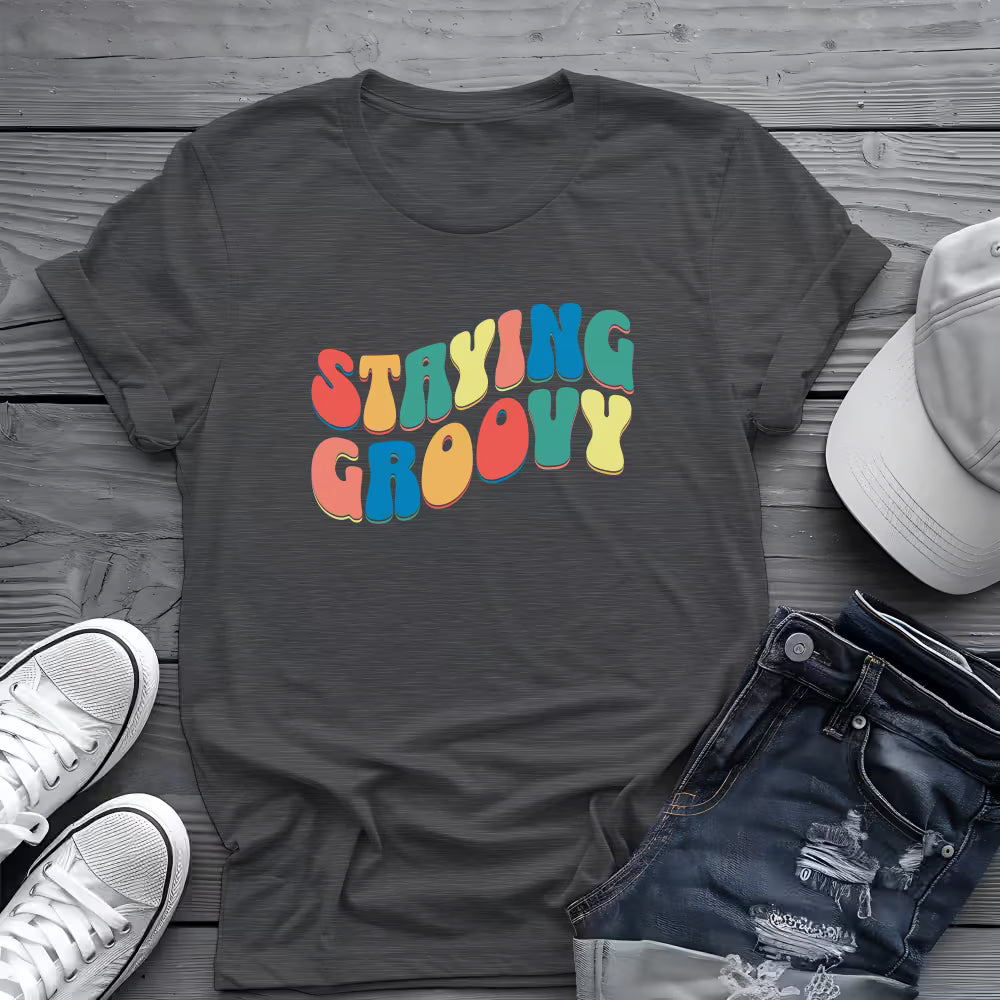 Staying Groovy Tee ✌️ Retro 70s Shirt - Disco Music Shirt