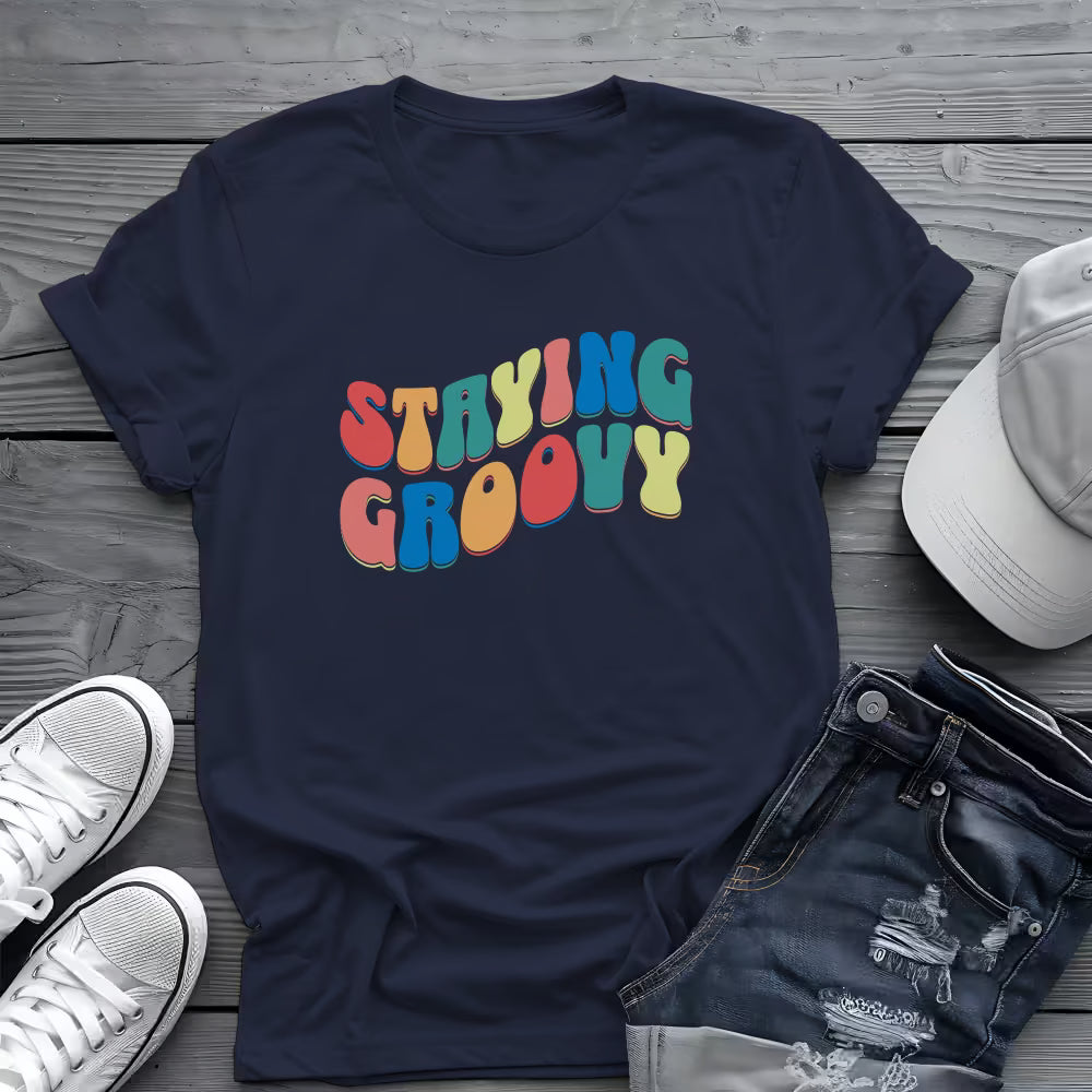 Staying Groovy Tee ✌️ Retro 70s Shirt - Disco Music Shirt