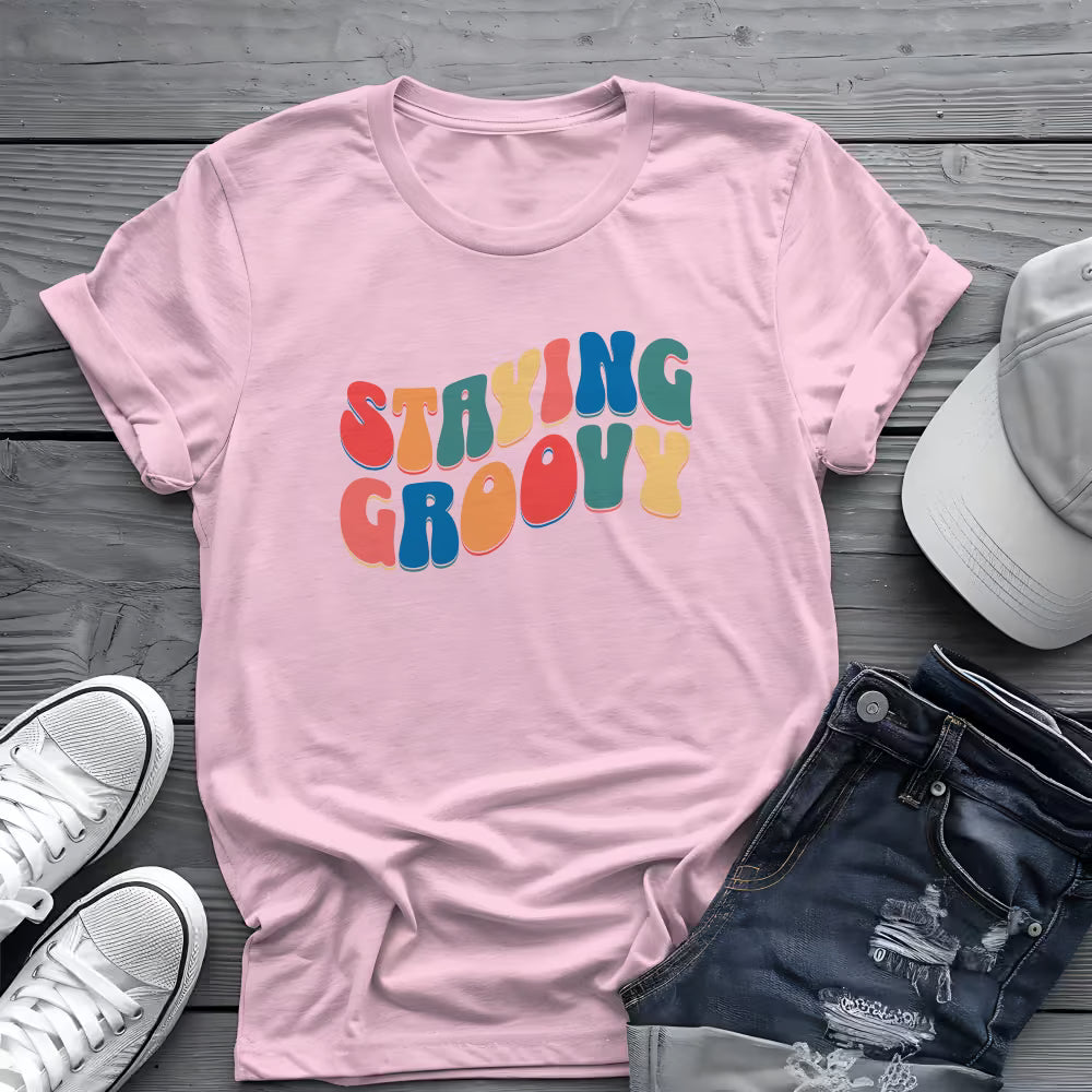 Staying Groovy Tee ✌️ Retro 70s Shirt - Disco Music Shirt