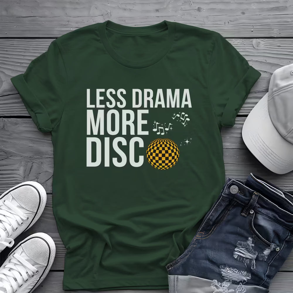 Less Drama More Disco Tee 🕺 Funny Retro 70s Shirt - Disco Music Shirt