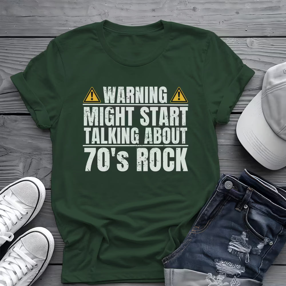 70s Rock Warning Tee ⚠️ Funny Music Lover Shirt