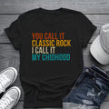 Classic Rock Childhood Tee 🎶 Funny Retro Music Shirt