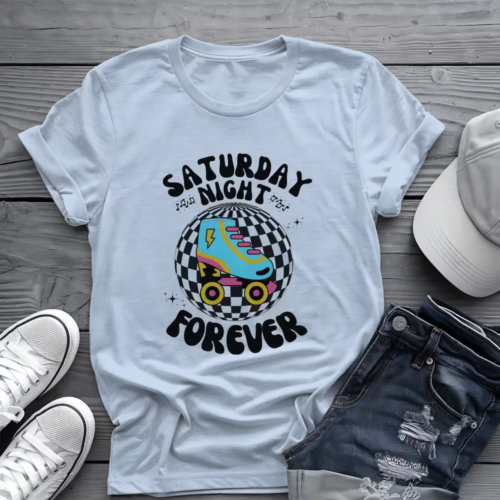 Saturday Night Tee 🕺 Retro Roller Skate Shirt