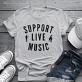 Support Live Music Tee 🎶 Musician Silhouettes Shirt - Concert Shirt