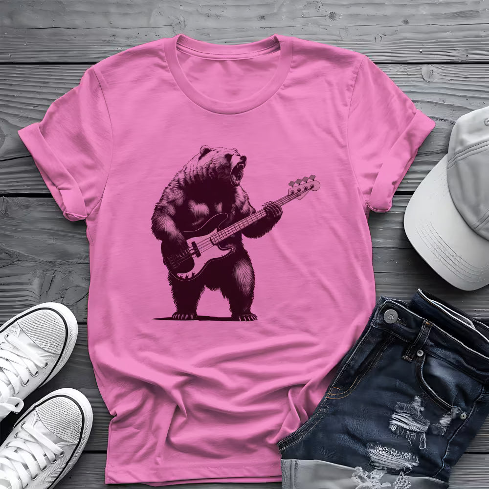 Bass Grizzly Bear Tee 🐻 Funny Music Shirt