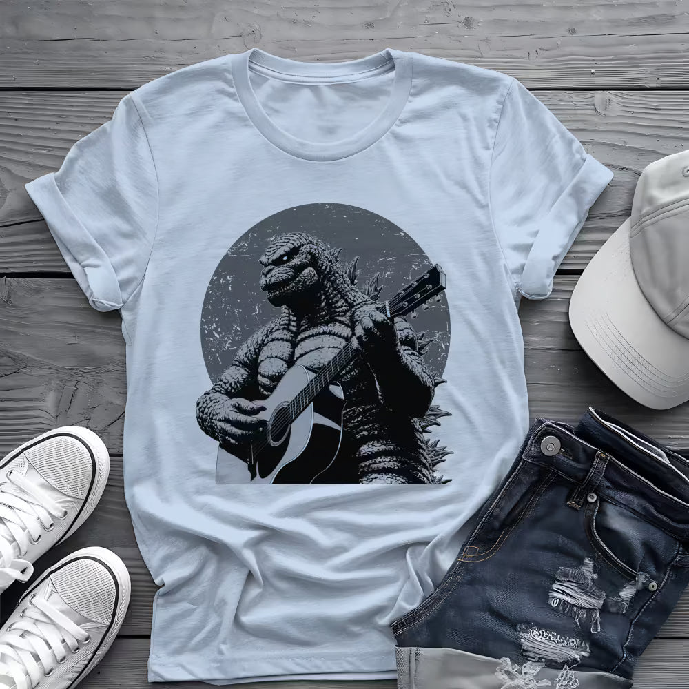 Godzilla Guitar Tee 🎸 Funny Music Shirt - Guitar Pop Culture Shirt
