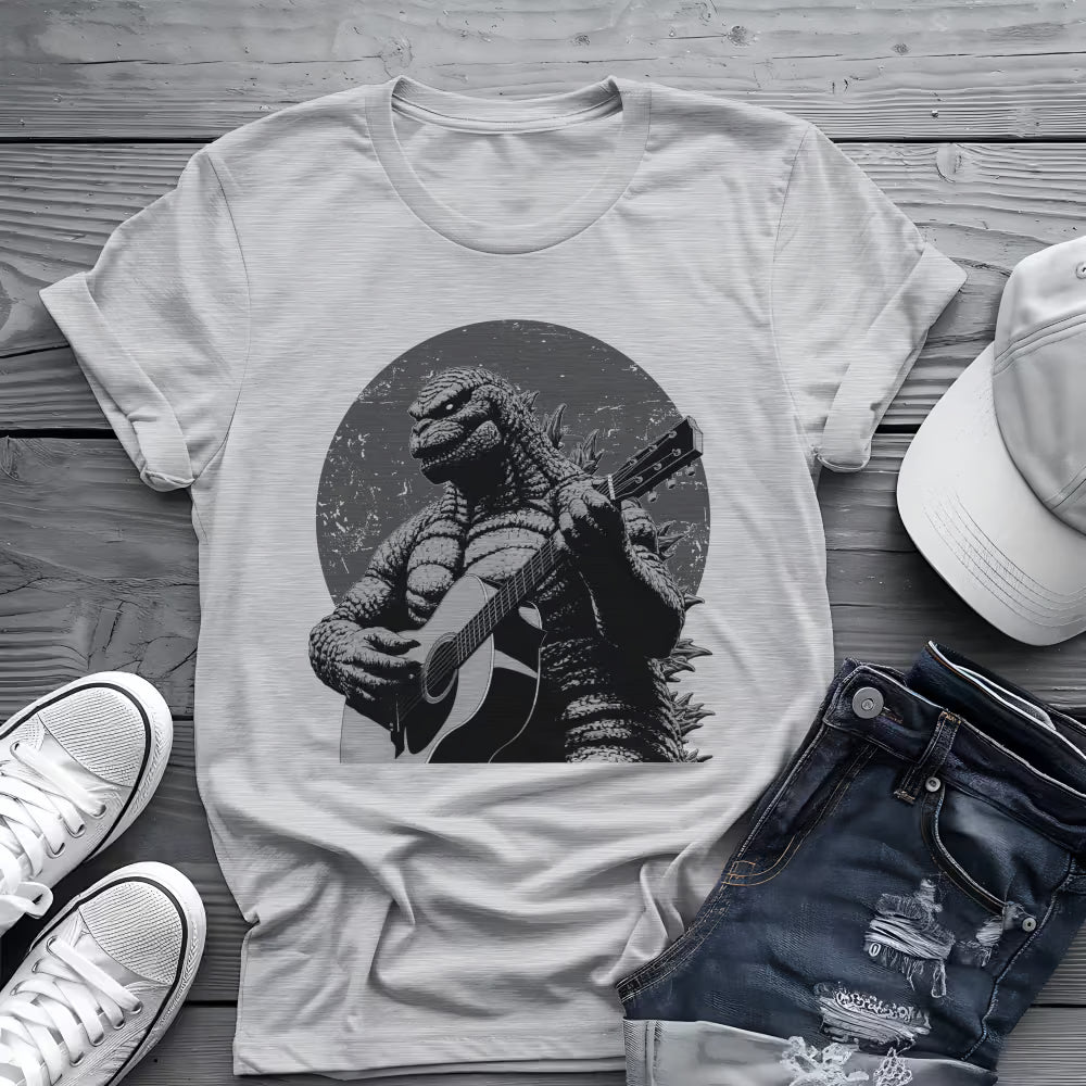 Godzilla Guitar Tee 🎸 Funny Music Shirt - Guitar Pop Culture Shirt