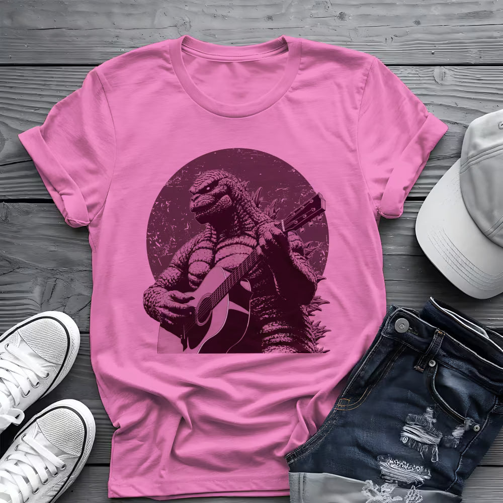 Godzilla Guitar Tee 🎸 Funny Music Shirt - Guitar Pop Culture Shirt