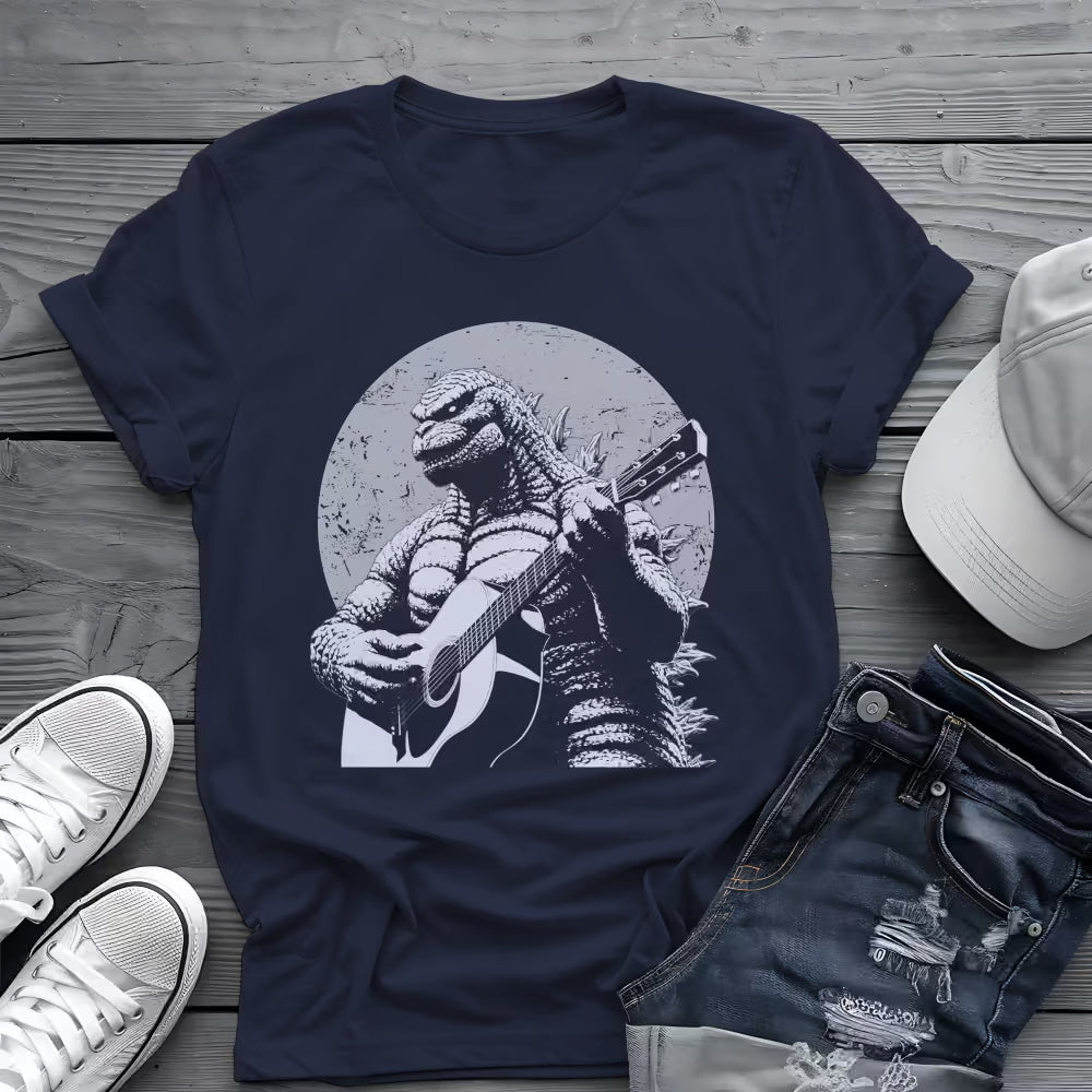 Godzilla Guitar Tee 🎸 Funny Music Shirt - Guitar Pop Culture Shirt