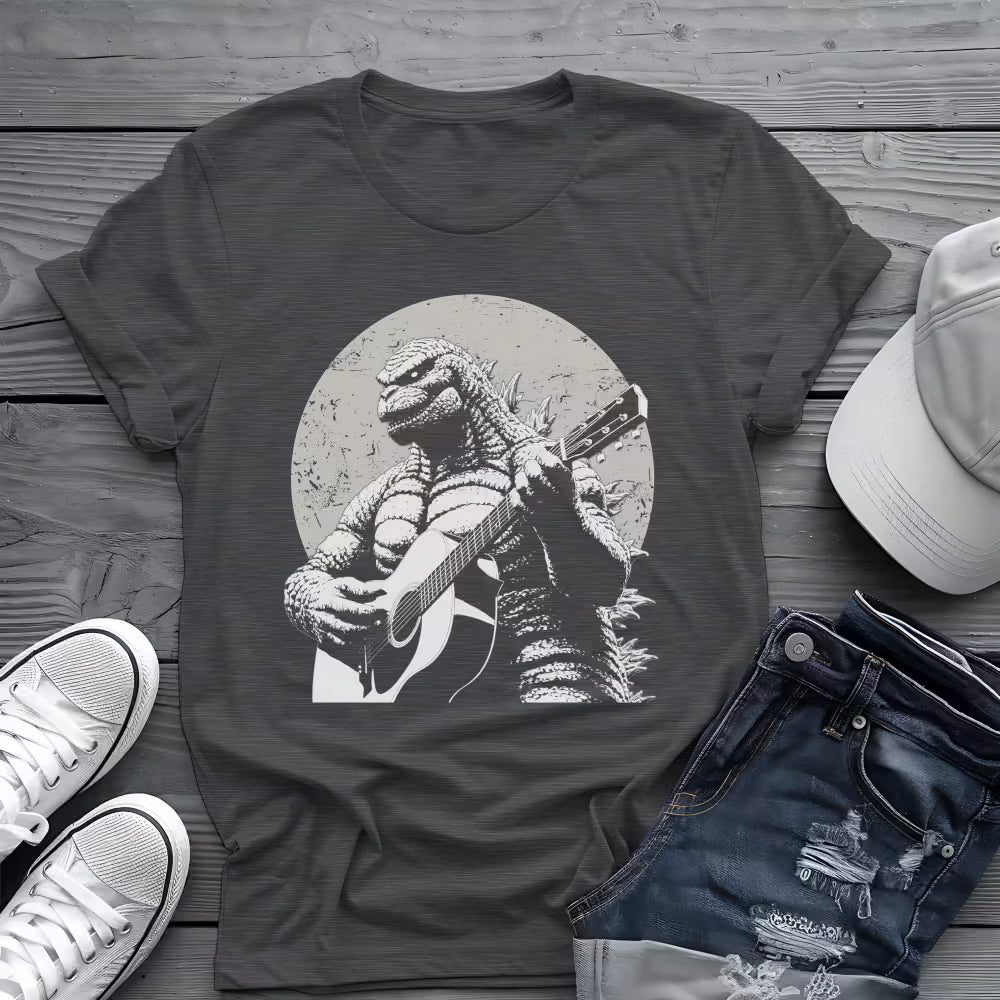 Godzilla Guitar Tee 🎸 Funny Music Shirt - Guitar Pop Culture Shirt