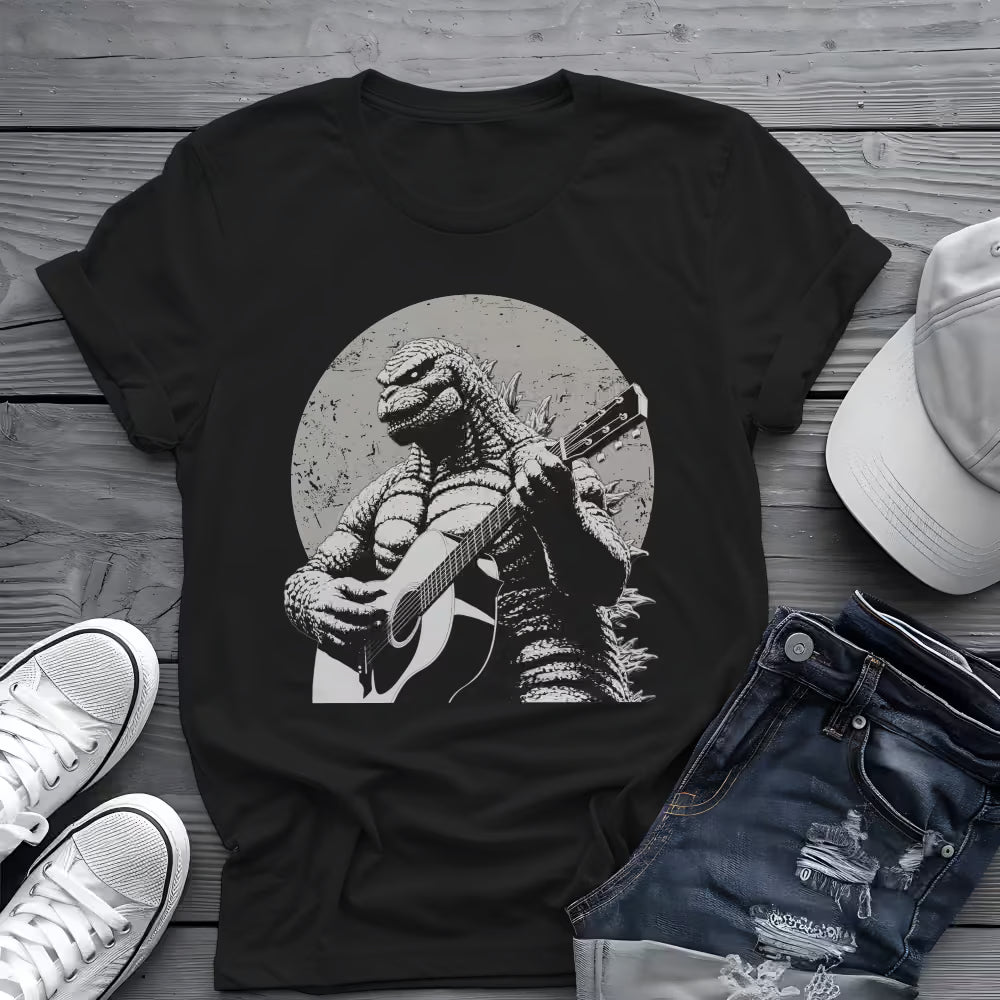 Godzilla Guitar Tee 🎸 Funny Music Shirt - Guitar Pop Culture Shirt