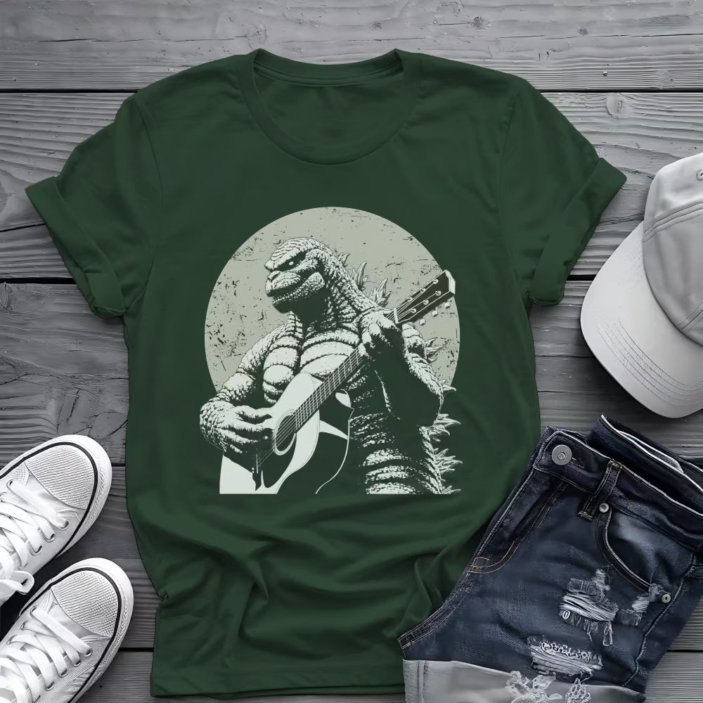 Godzilla Guitar Tee 🎸 Funny Music Shirt - Guitar Pop Culture Shirt