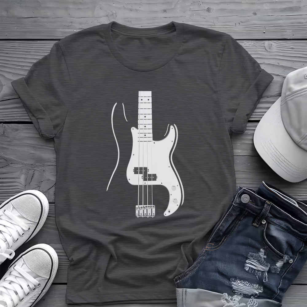Minimalist Bass Tee 🎸 Clean Music Shirt - Bass Player Shirt