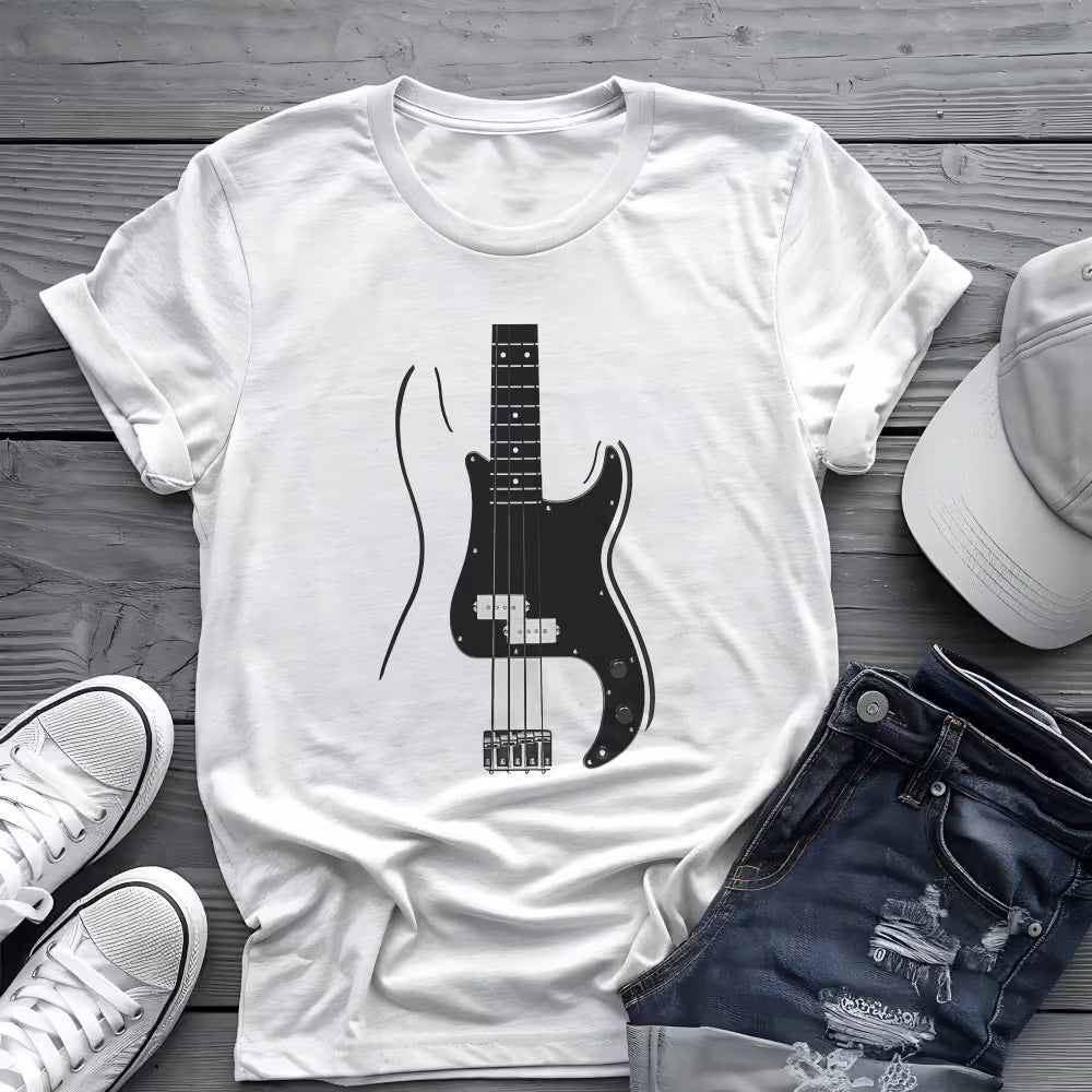 Minimalist Bass Tee 🎸 Clean Music Shirt - Bass Player Shirt