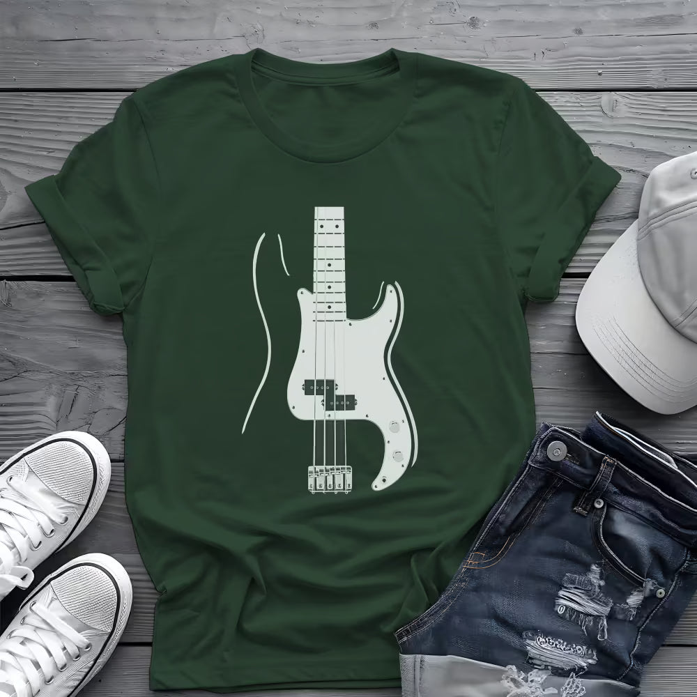 Minimalist Bass Tee 🎸 Clean Music Shirt - Bass Player Shirt