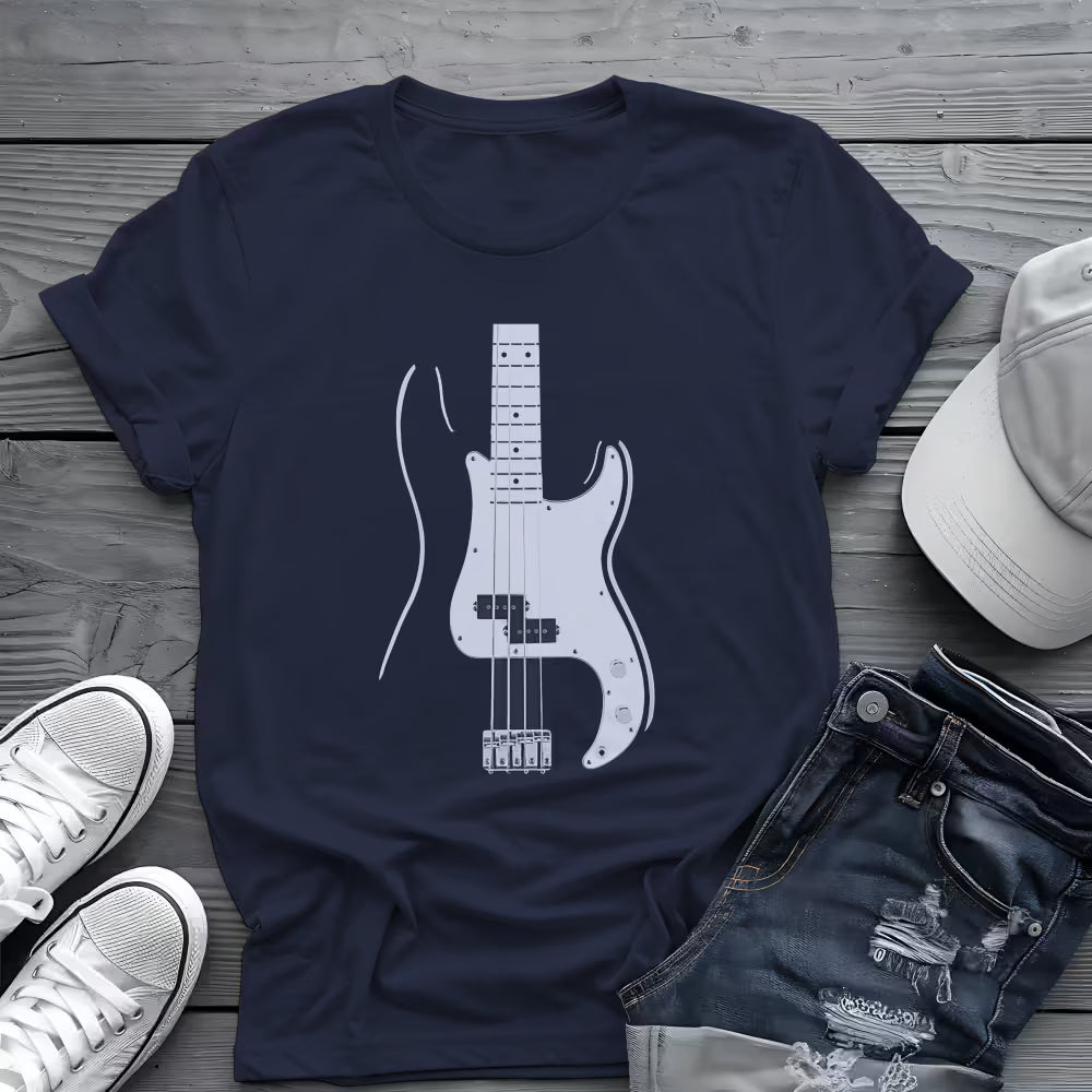 Minimalist Bass Tee 🎸 Clean Music Shirt - Bass Player Shirt