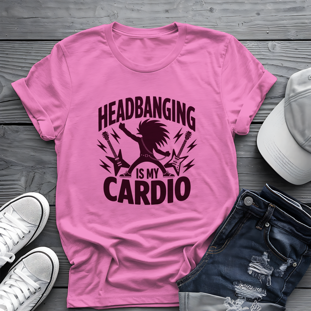Headbanging Is My Cardio Tee 🤘 Metal Fitness Shirt - Rock Humor