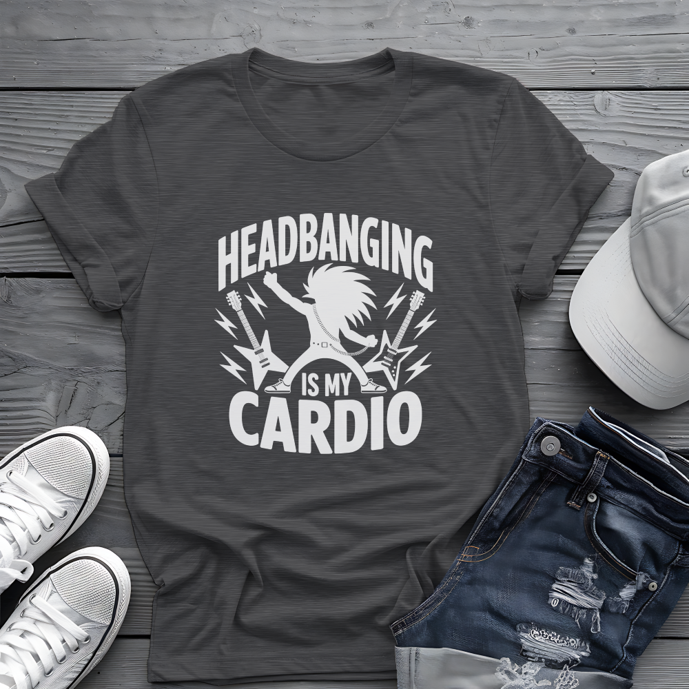 Headbanging Is My Cardio Tee 🤘 Metal Fitness Shirt - Rock Humor