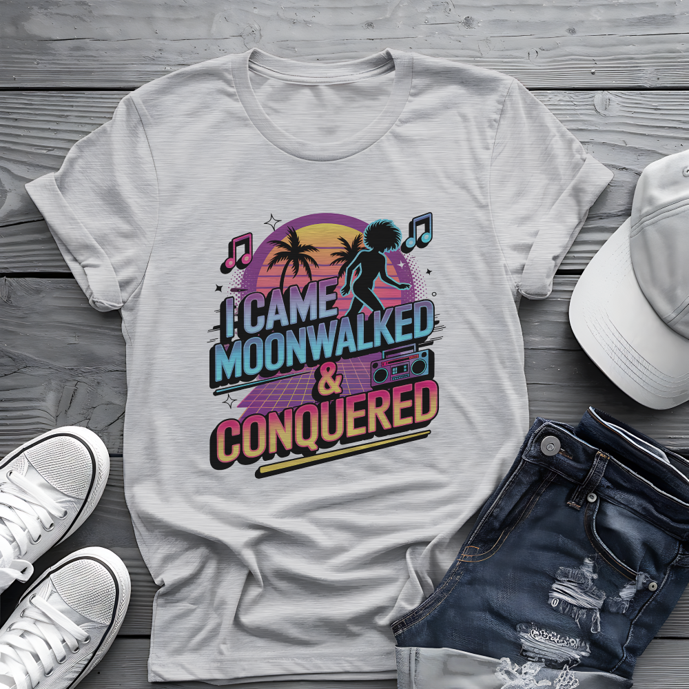 Moonwalk Conquered Tee 🕺 80s Retro Dance Shirt