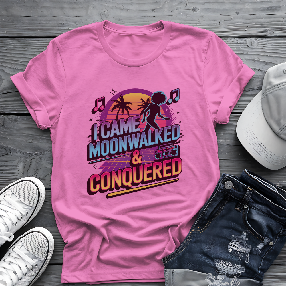 Moonwalk Conquered Tee 🕺 80s Retro Dance Shirt