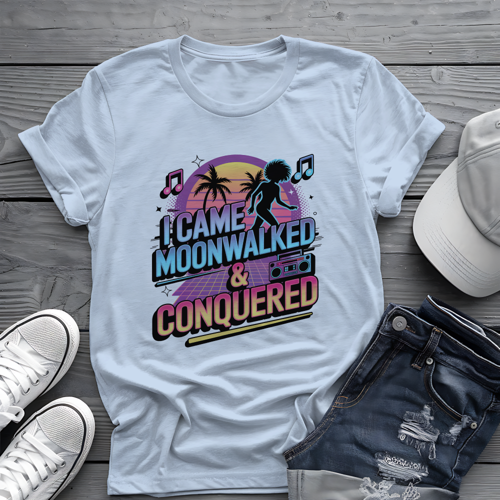 Moonwalk Conquered Tee 🕺 80s Retro Dance Shirt