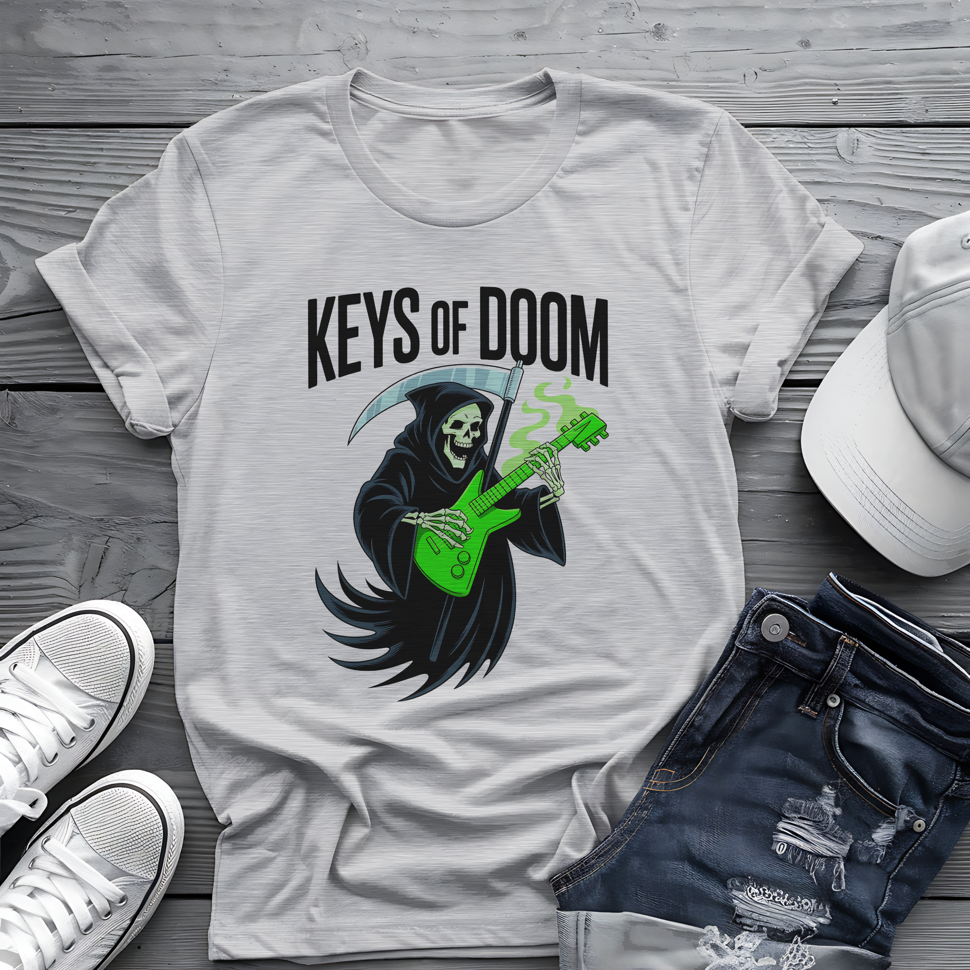 Keys Of Doom Tee 💀  Spooky Reaper Shirt