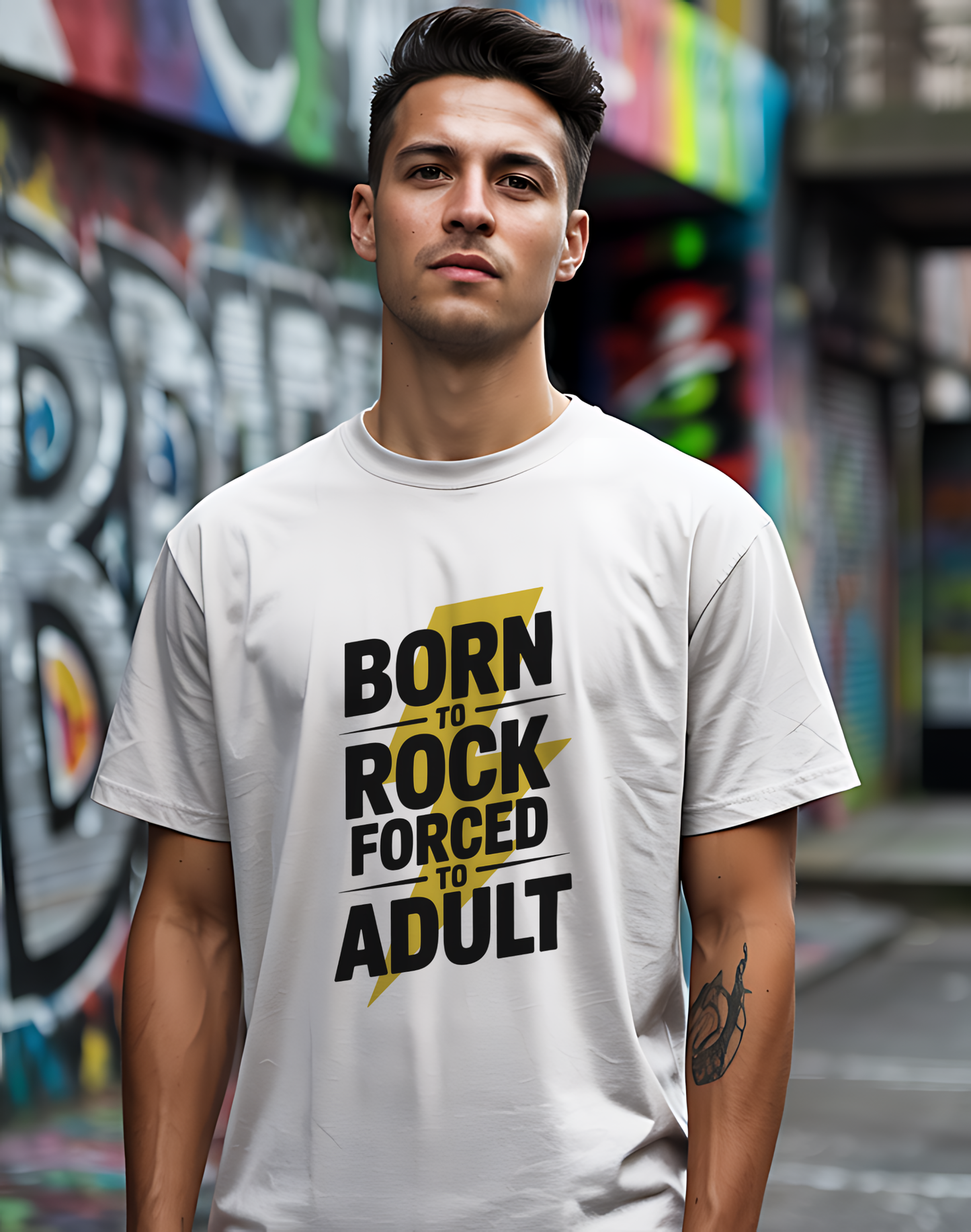 Born to Rock Tee 🤘 Funny Adulting Music Shirt - Rock Humor