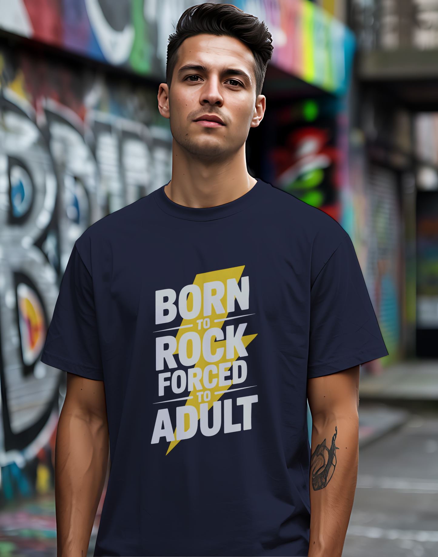 Born to Rock Tee 🤘 Funny Adulting Music Shirt - Rock Humor