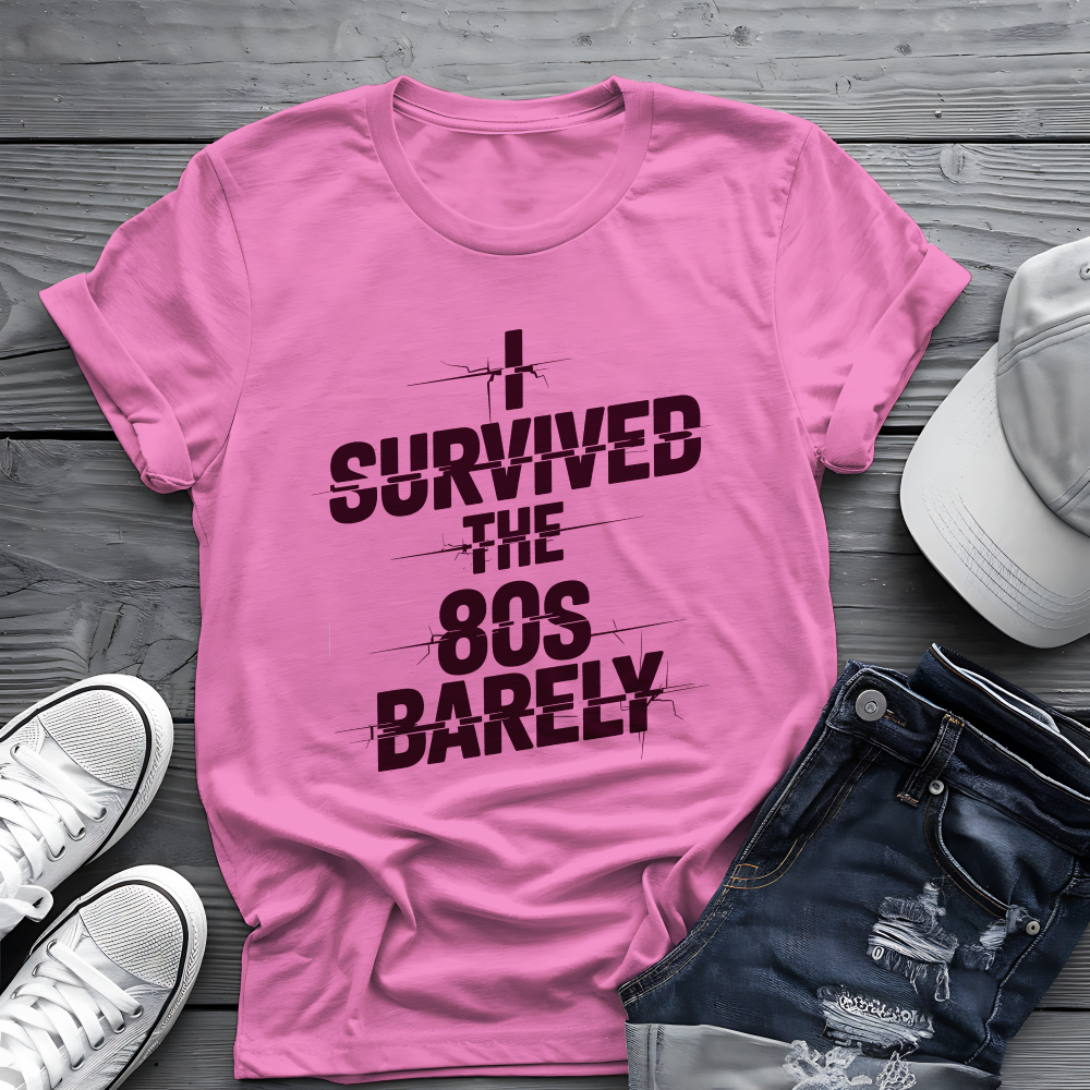Survived The 80s Tee 😂 Retro Nostalgia Funny Shirt