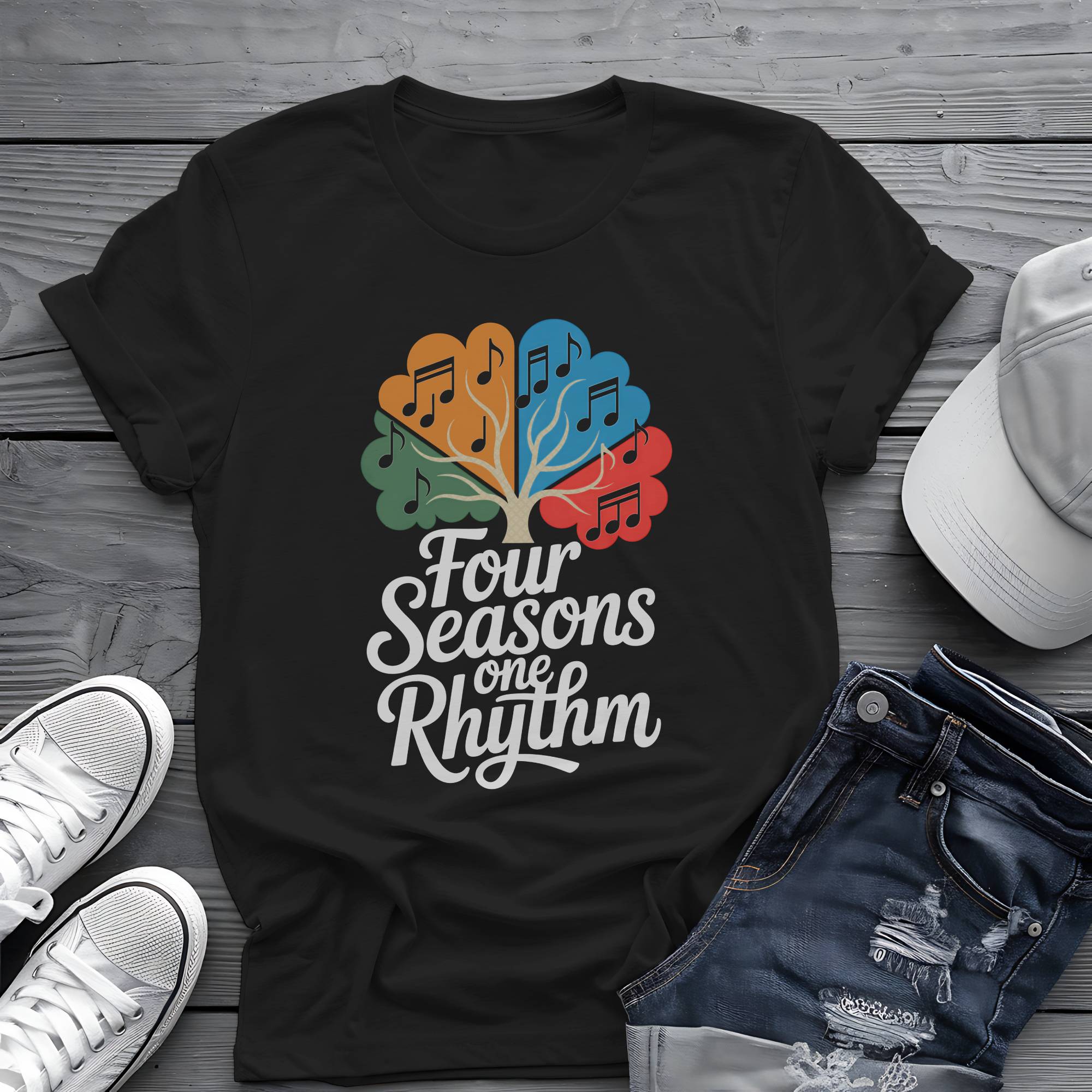 Falling Leaves Rising Tunes: Acoustic Autumn Harvest Tee 🍂🍁