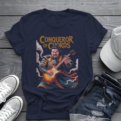 Conqueror of Chords: Genghis Khan Rock God Graphic Tee 🐎🎸